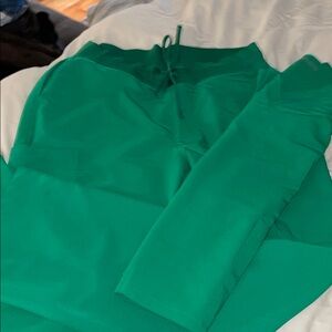 Green Straight Leg Women's Pants